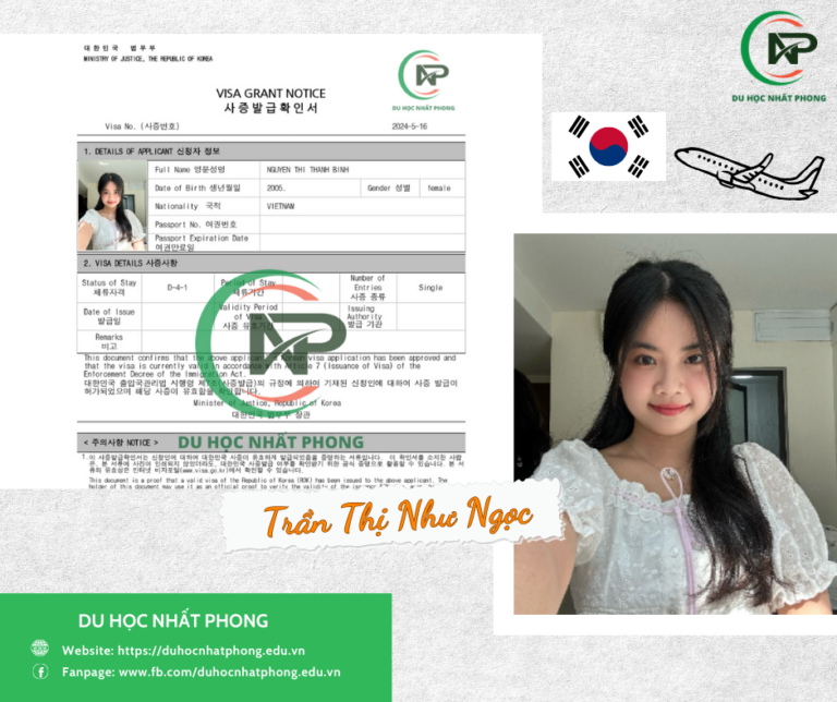 Như Ngọc nhận visa du học Hàn Quốc